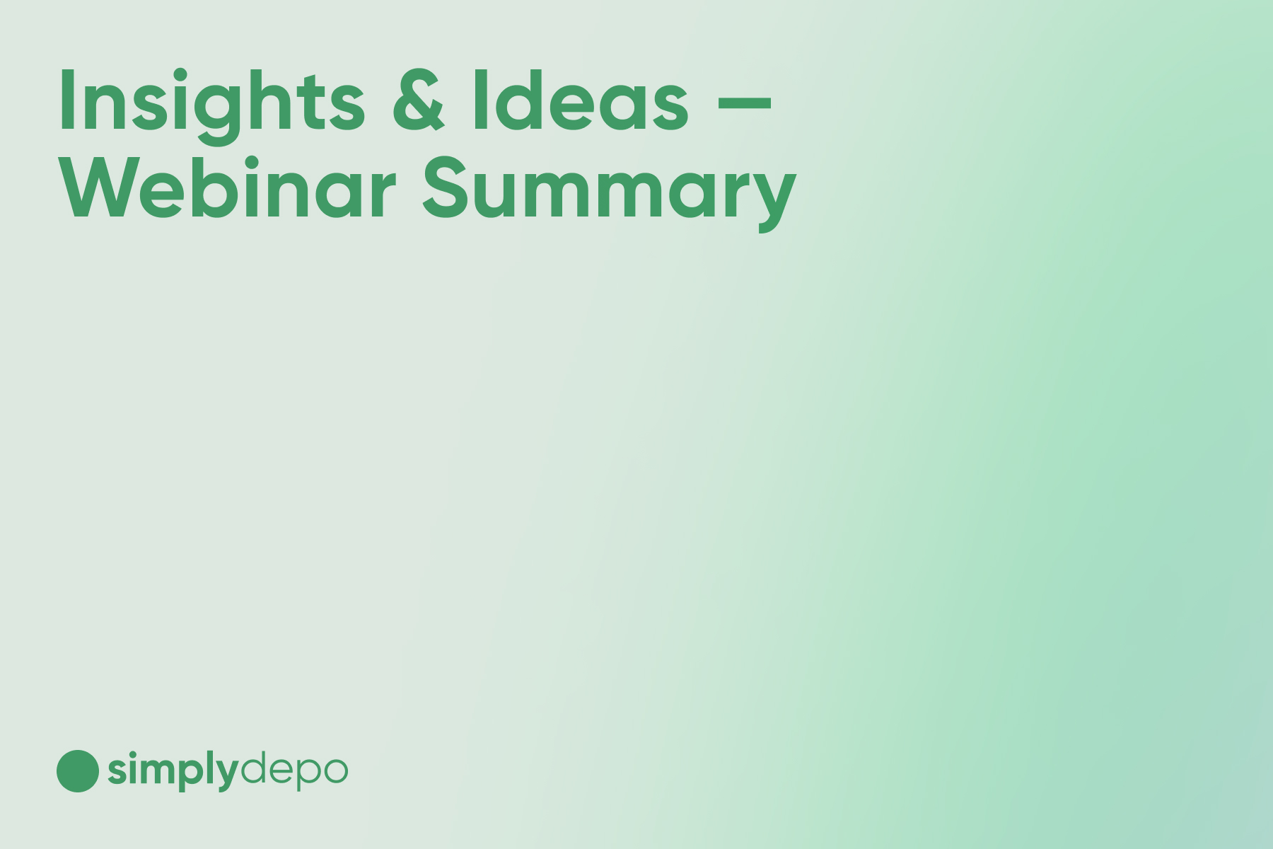 Self-Distribution 101: Webinar Summary