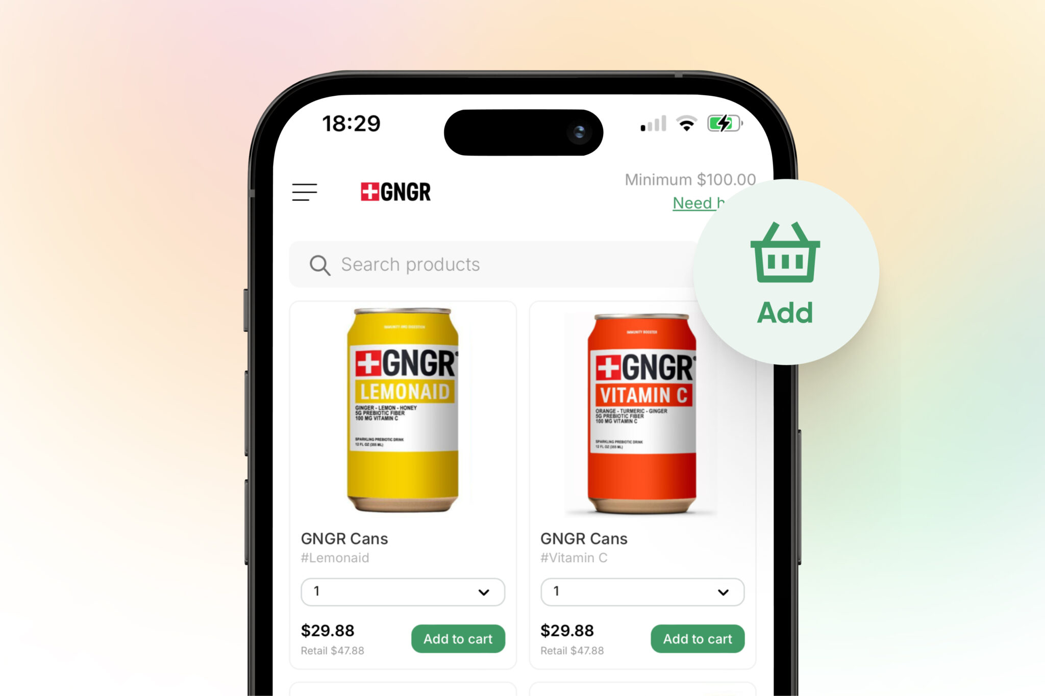 Customers browsing B2B mobile storefront