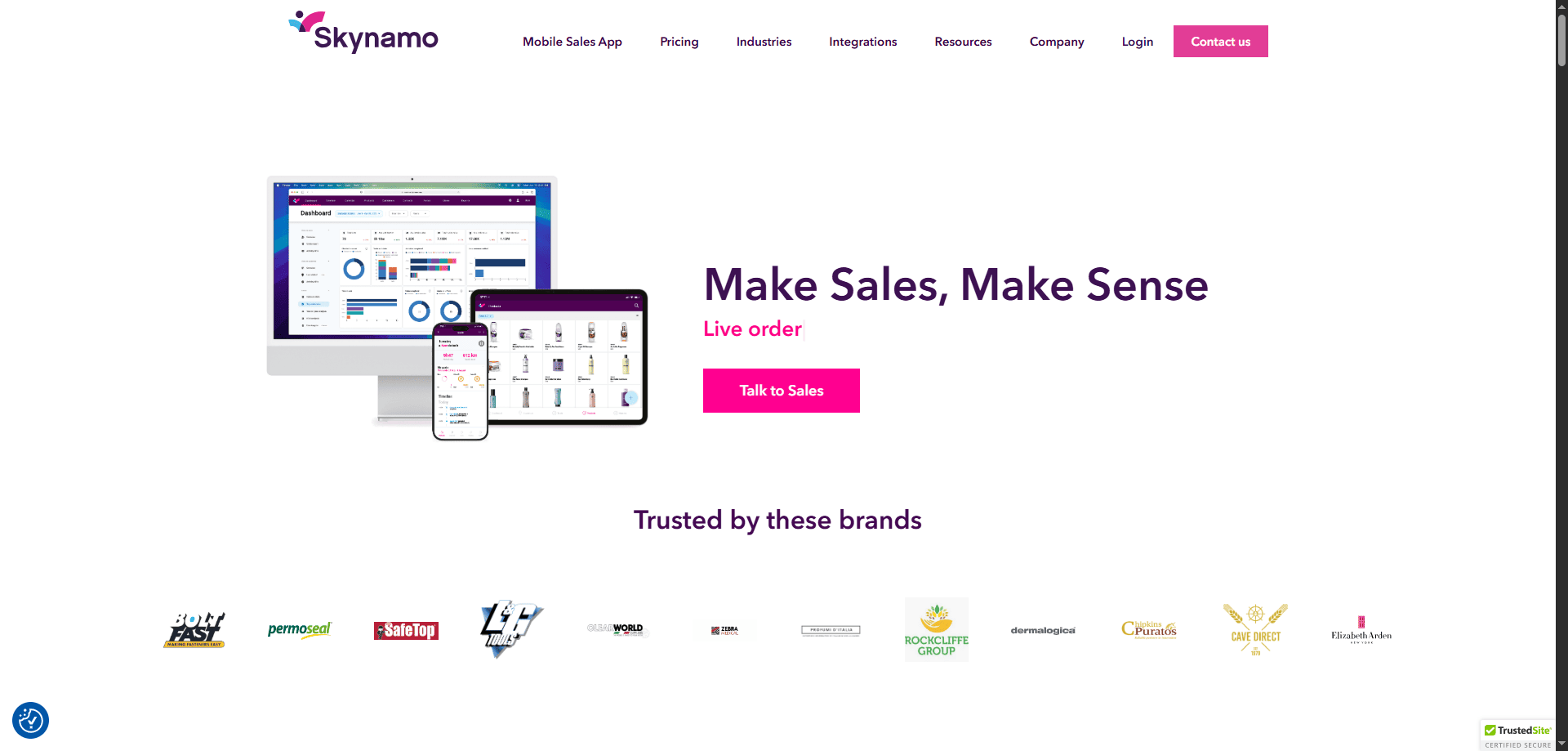 Website screenshot displaying user-friendly sales planning software interface with organized dashboards and intuitive navigation features.