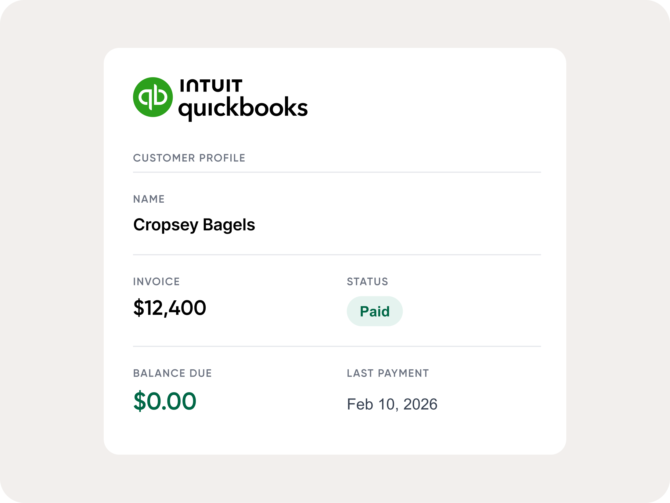 Quickbooks Online Integration